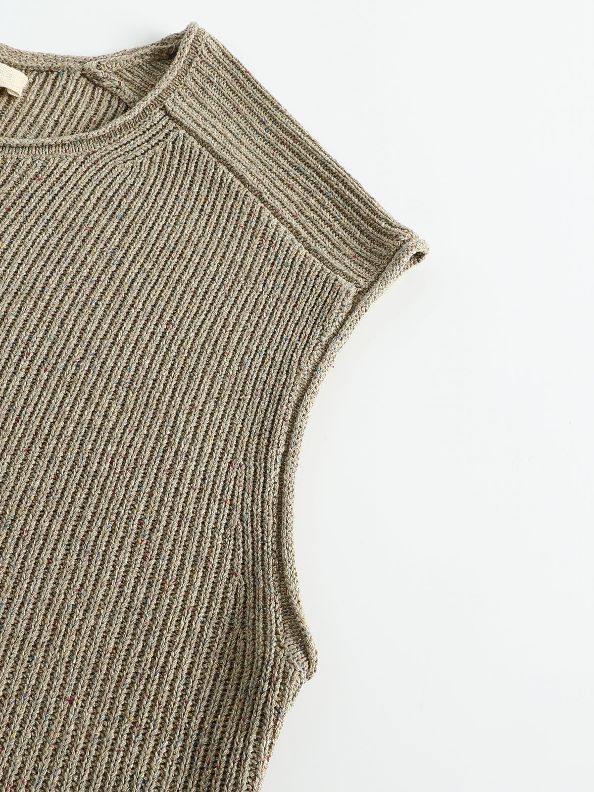 Sleeveless Knit Arc Top
