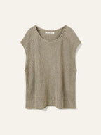 Sleeveless Knit Arc Top