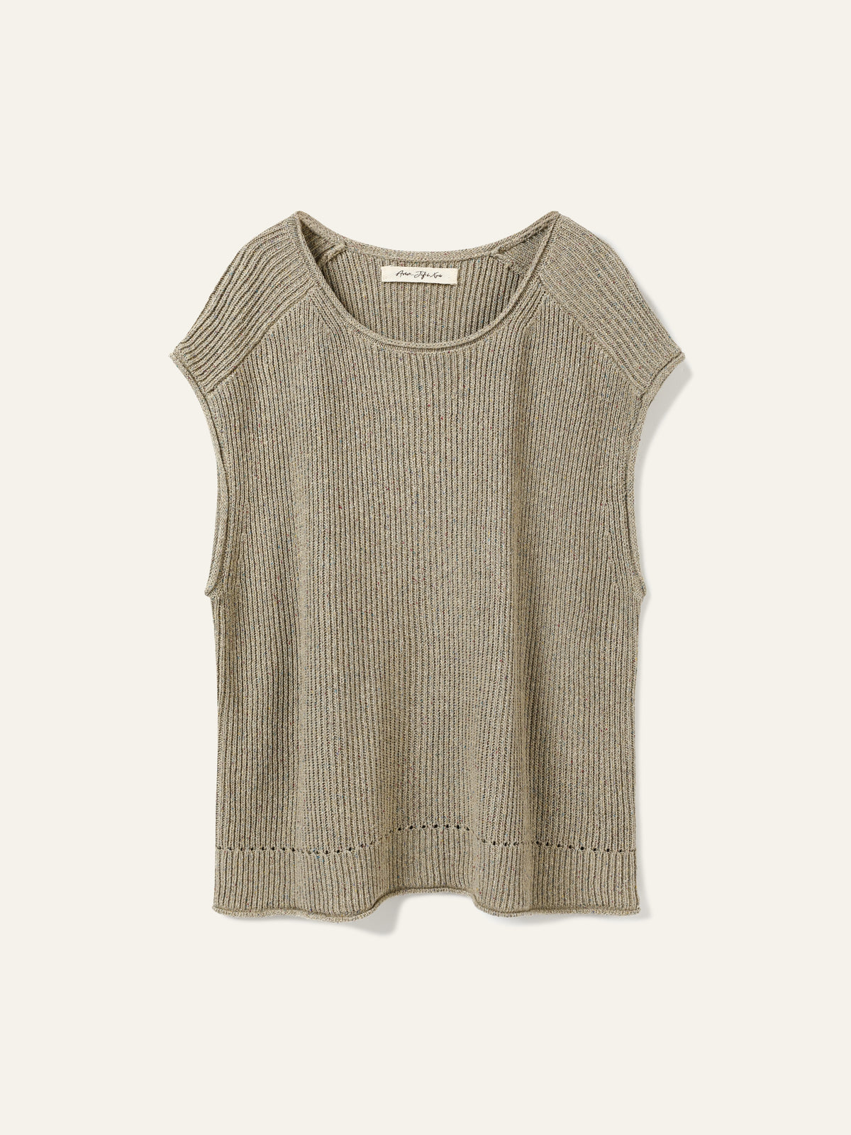 Sleeveless Knit Arc Top