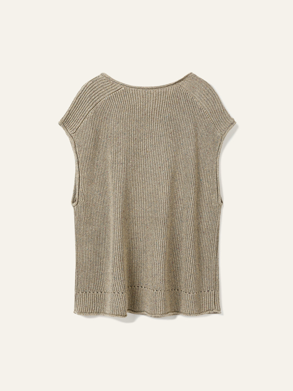 Sleeveless Knit Arc Top