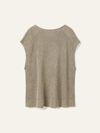 Sleeveless Knit Arc Top