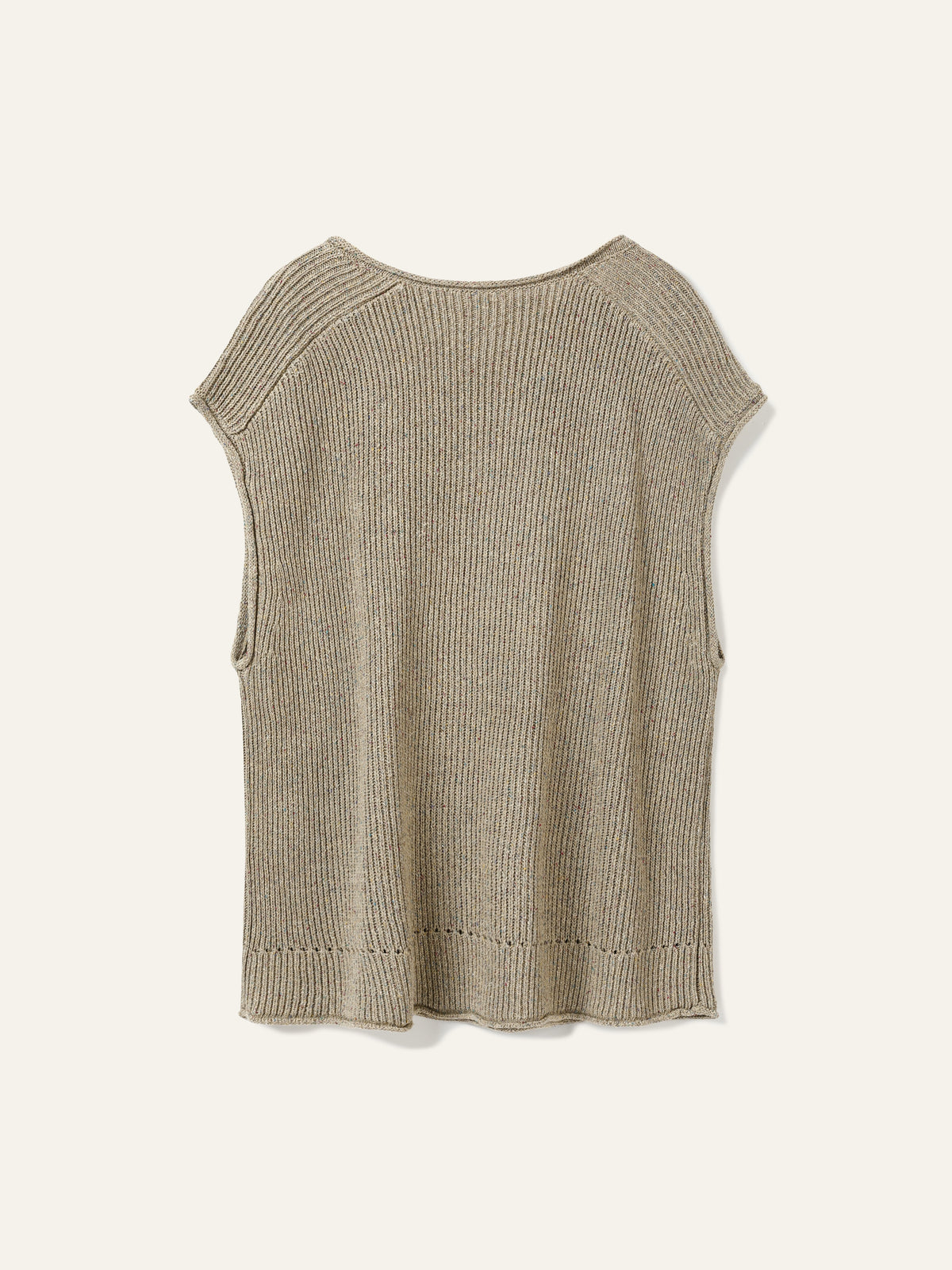 Sleeveless Knit Arc Top